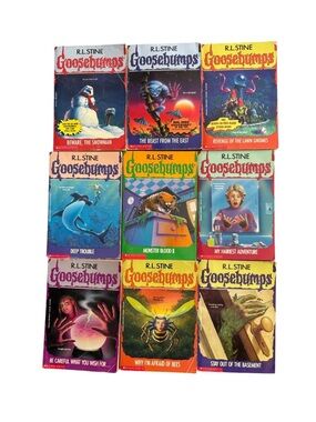Original 90’s Goosebumps 9 Books  lot First Scholastic Printing 🎃 Vintage